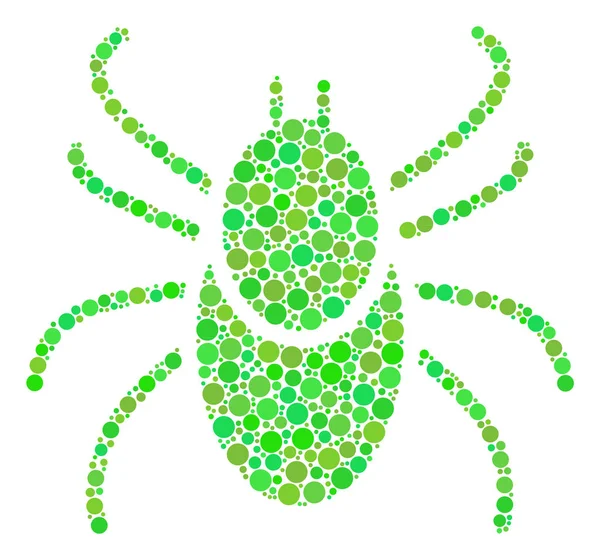 Mite Tick Collage of Dots — Stock Vector