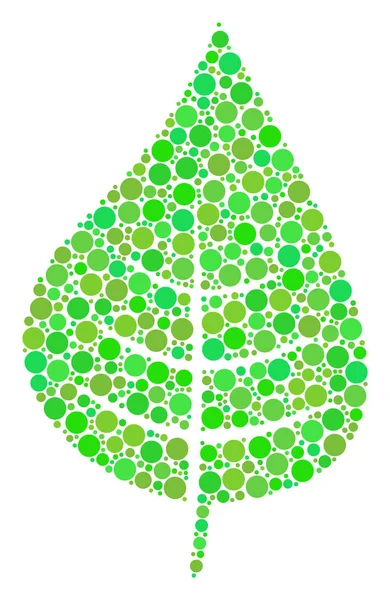 Мозаика из листьев растений — стоковый вектор