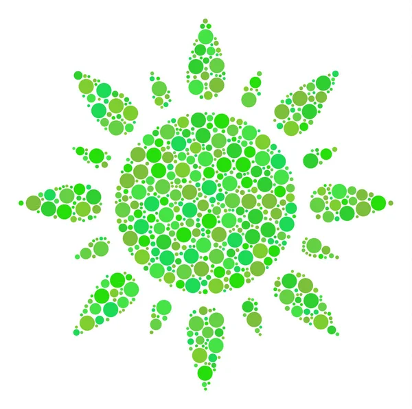 Solen mosaik av cirklar — Stock vektor