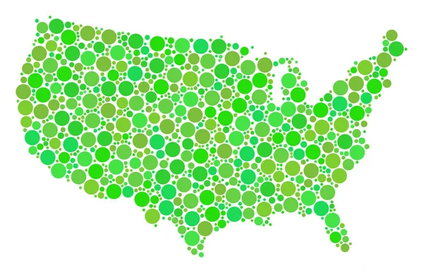 USA kaart samenstelling van stippen — Stockvector