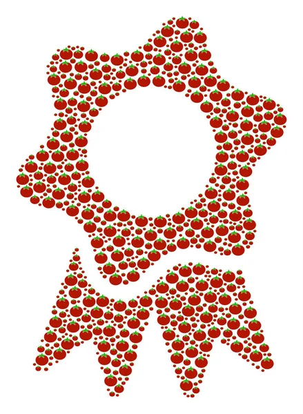 Premio Composición de tomate — Vector de stock