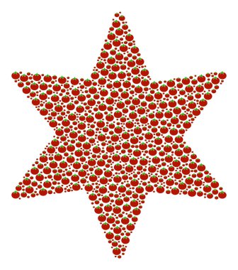 Havai fişek yıldız kolaj domates