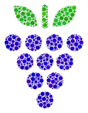 Üzüm kompozisyon dolu daire