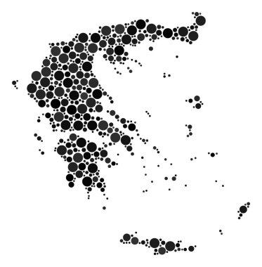 Yunanistan Haritası kompozisyon nokta