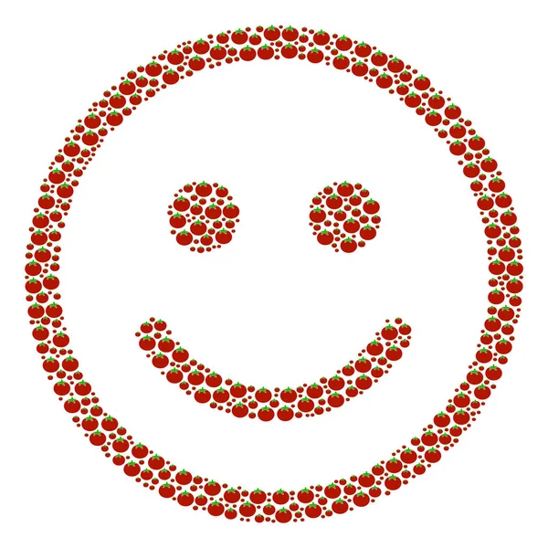 Jsem rád, že Smiley složení rajčete — Stockový vektor