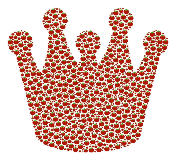 Королевский коллаж помидоров — стоковый вектор