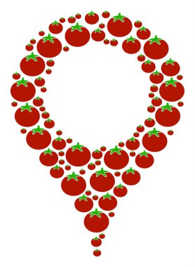 Harita işaretleyici kolaj domates