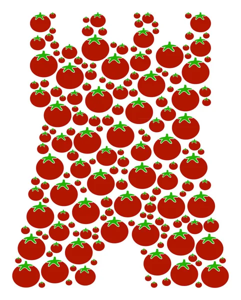 Коллаж из помидоров — стоковый вектор