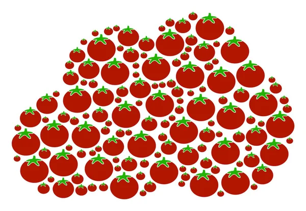 Composizione Nuvola di Pomodoro — Vettoriale Stock