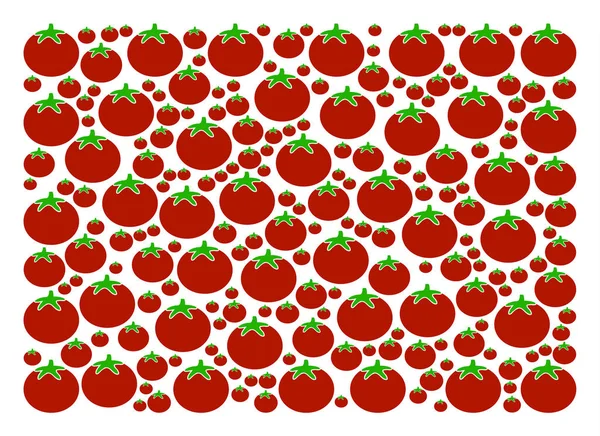 Заповнена прямокутна композиція помідорів — стоковий вектор