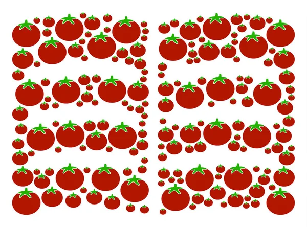 Libro abierto Composición de tomate — Vector de stock