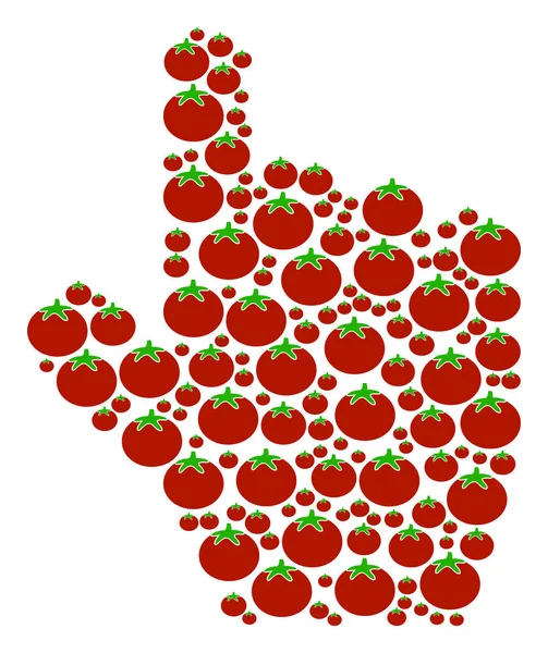 Composizione del dito del puntatore del pomodoro — Vettoriale Stock