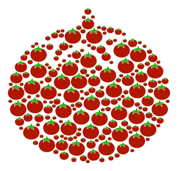 Composizione vegetale di pomodoro di pomodoro — Vettoriale Stock