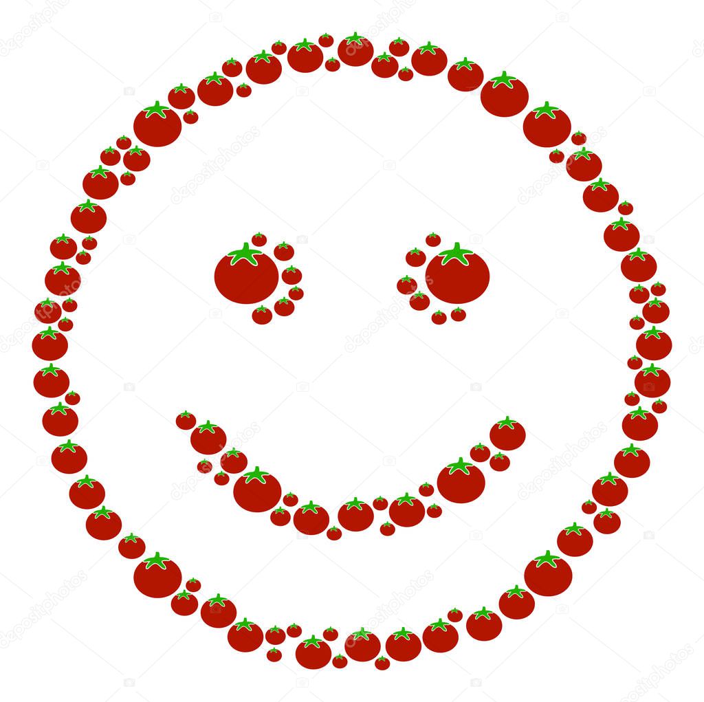 Glad Smiley Composition of Tomato