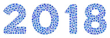 2018 yıl metin küçük daire mozaiği