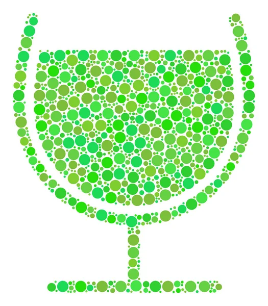 Composição de copos de vinho de círculos — Vetor de Stock