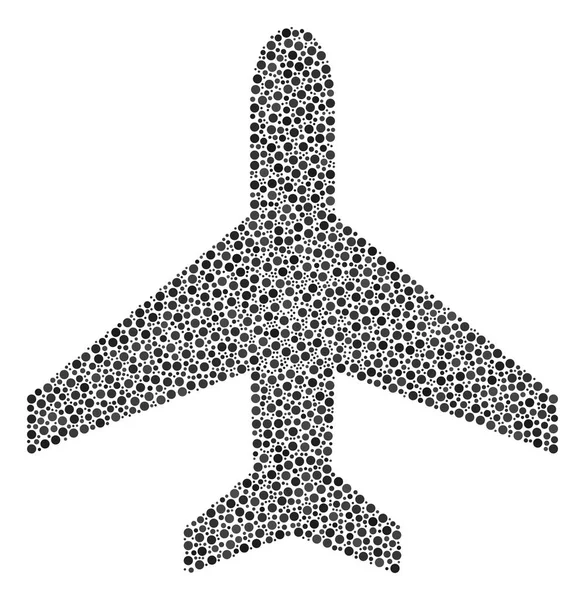 Collage de puntos de avión aéreo — Vector de stock