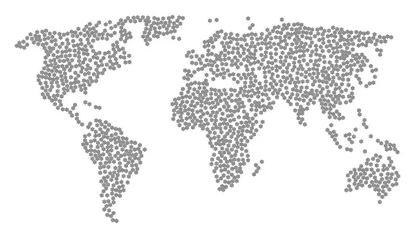 Padrão de mapa global de ícones de volante de barco — Vetor de Stock