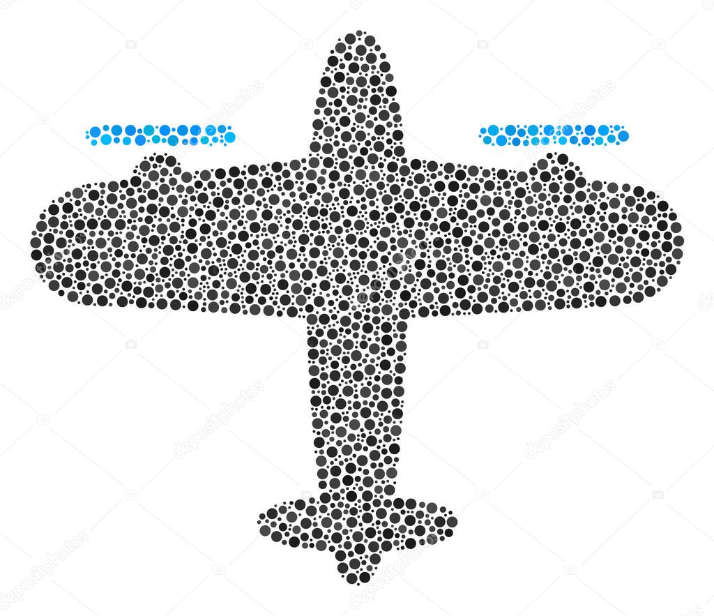 Aircraft Collage of Dots