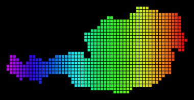 Avusturya harita noktalı spektrum piksel