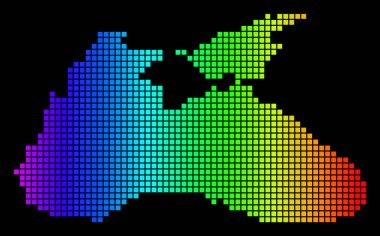 Spektrum piksel Karadeniz harita noktalı
