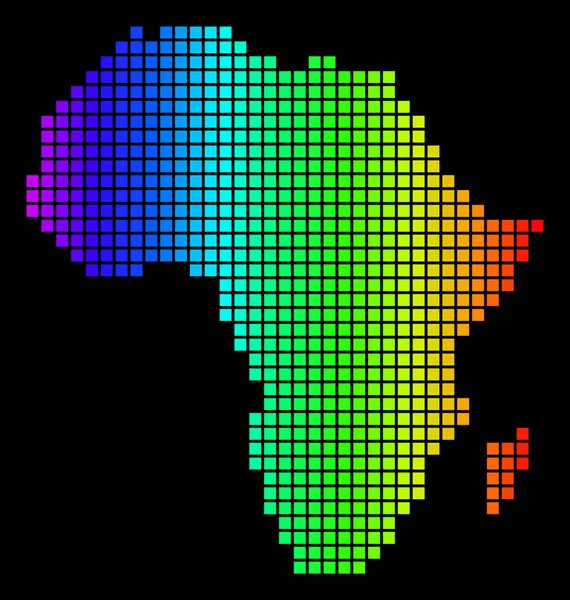 Afrika harita noktalı spektrum piksel