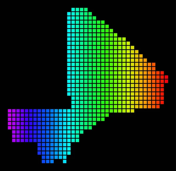 Spektrum pikseli rozsianych mapę Mali — Wektor stockowy