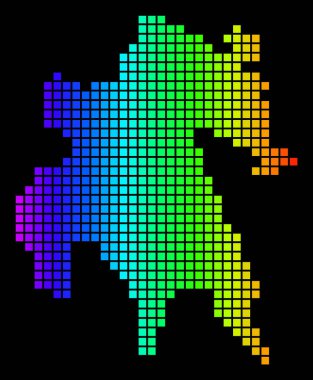 Peloponnese yarım ada Haritası noktalı spektrum piksel