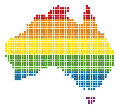 Spektrum piksel Lgbt Avustralya harita