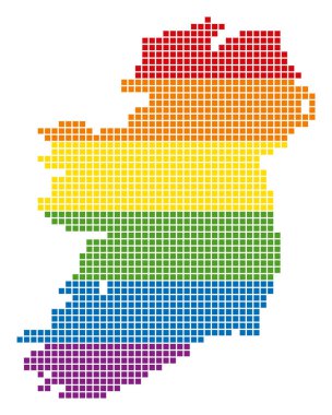 Spektrum piksel Lgbt İrlanda ada Haritası
