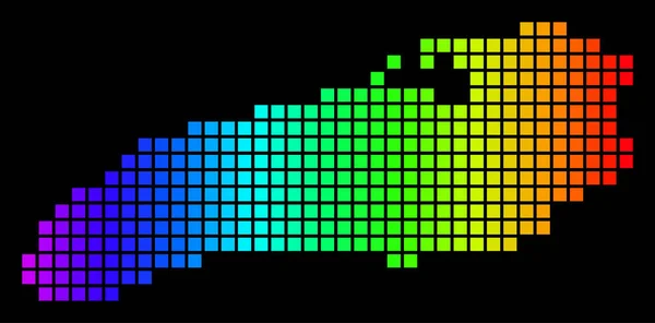 Mapa do lago Spectrum Pixel pontilhado Ontário —  Vetores de Stock