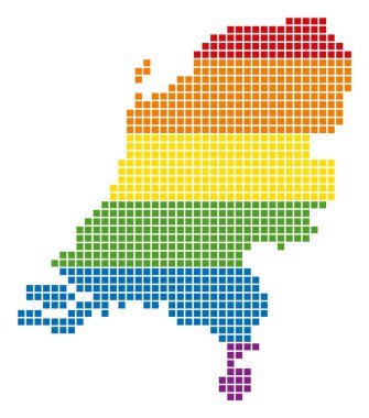 Spektrum piksel Lgbt Hollanda Haritası