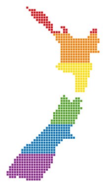 Spektrum piksel Lgbt Yeni Zelanda Haritası