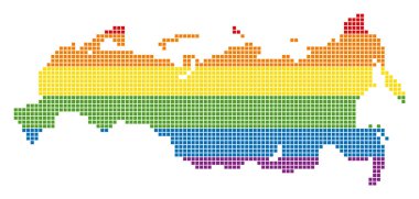 Spektrum piksel Lgbt Rusya Haritası