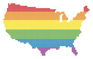 Spektrum piksel Lgbt ABD harita