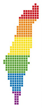 Spektrum piksel Lgbt İsrail Haritası