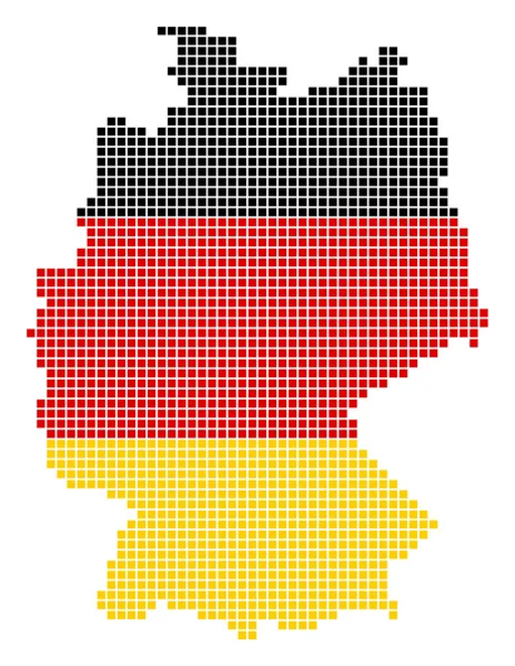 Colori tedeschi Dot Germania Mappa — Vettoriale Stock
