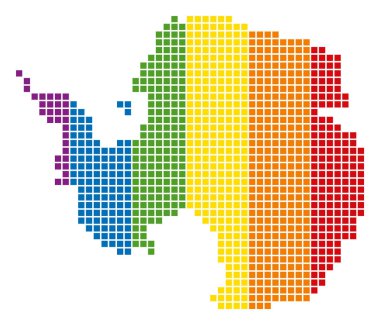 Antarktika harita noktalı spektrum piksel