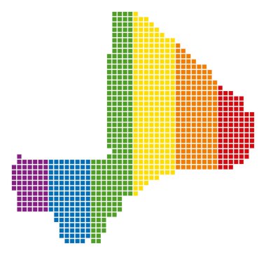 Mali harita noktalı spektrum piksel