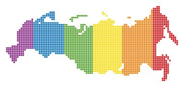 Rusya harita noktalı spektrum piksel