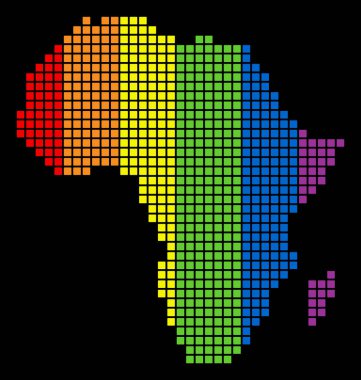 LGBT Afrika harita noktalı spektrum