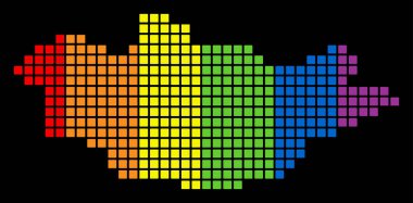 LGBT Moğolistan Haritası noktalı spektrum