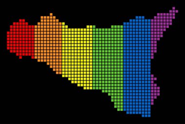Spektrum noktalı Lgbt Sicilia harita