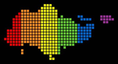 LGBT Singapur harita noktalı spektrum