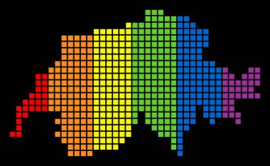 Spektrum noktalı Lgbt Swissland harita