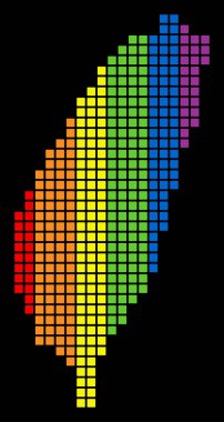 LGBT Tayvan ada Haritası noktalı spektrum