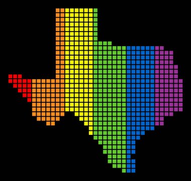 LGBT Texas harita noktalı spektrum