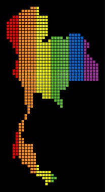 LGBT Tayland harita noktalı spektrum