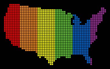 LGBT ABD harita noktalı spektrum