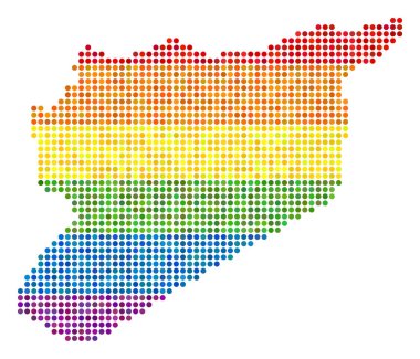 Spektrum noktalı Lgbt Siria harita